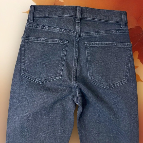 NWT Reformation Denim ‘Liza’ High-Rise Straight-Leg Long Jeans in “Faded Black” - Picture 13 of 16